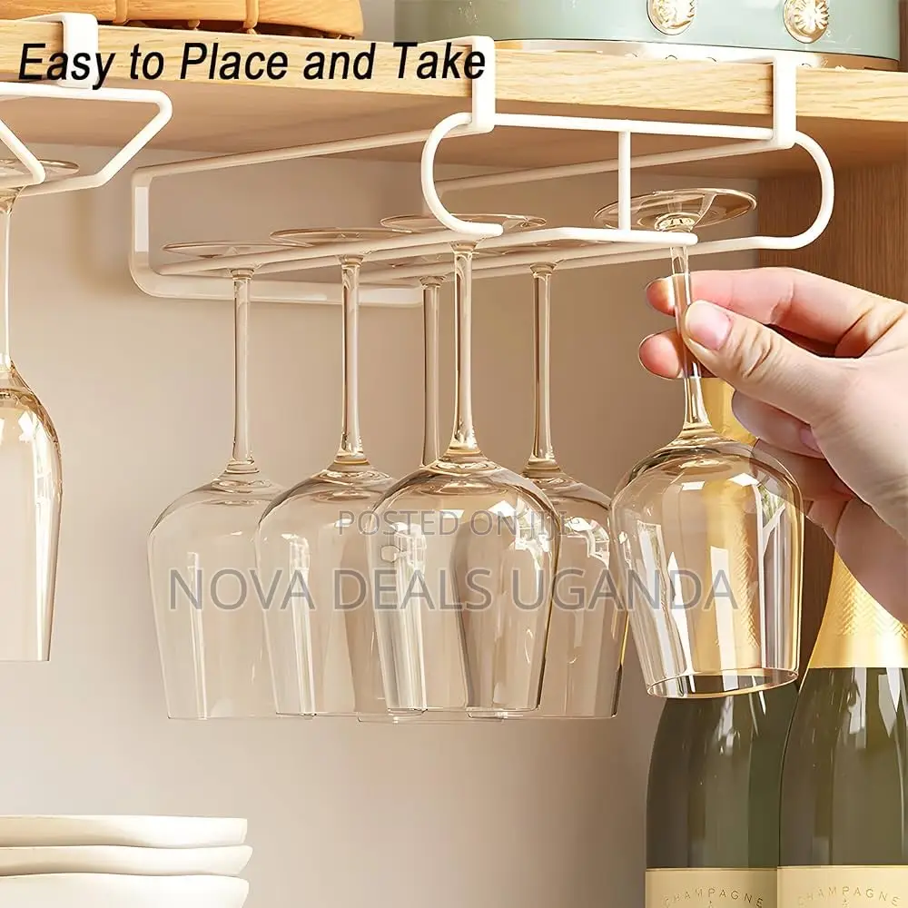 Wine Glass Holder, Under Cabinet Glass Rack, Rack Stemware Holder,