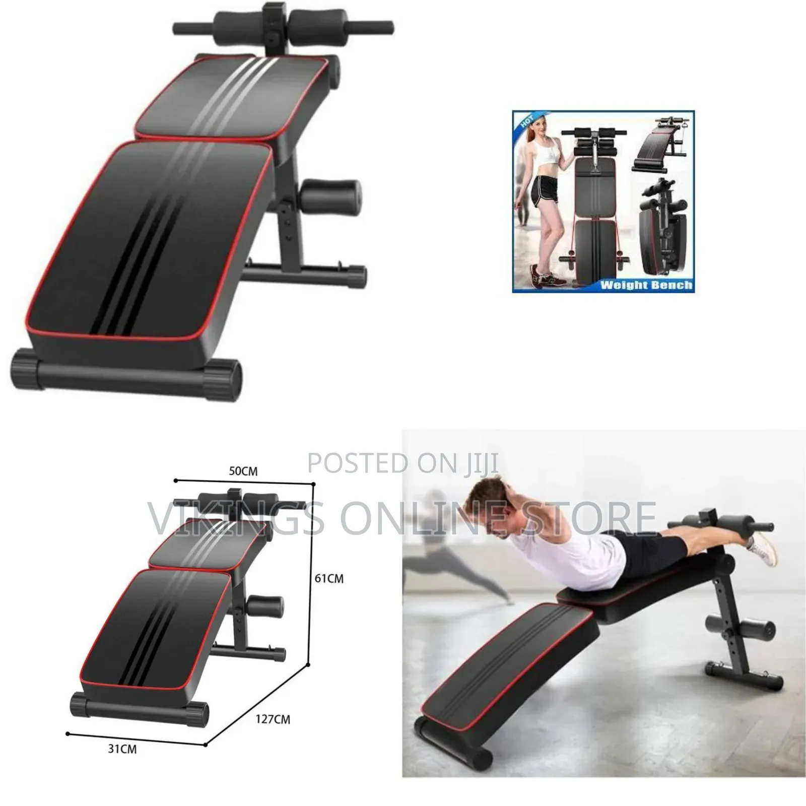Adjustable Sit Up Bench Reverse Crunch Abdominal Abs Fitness Home Gym