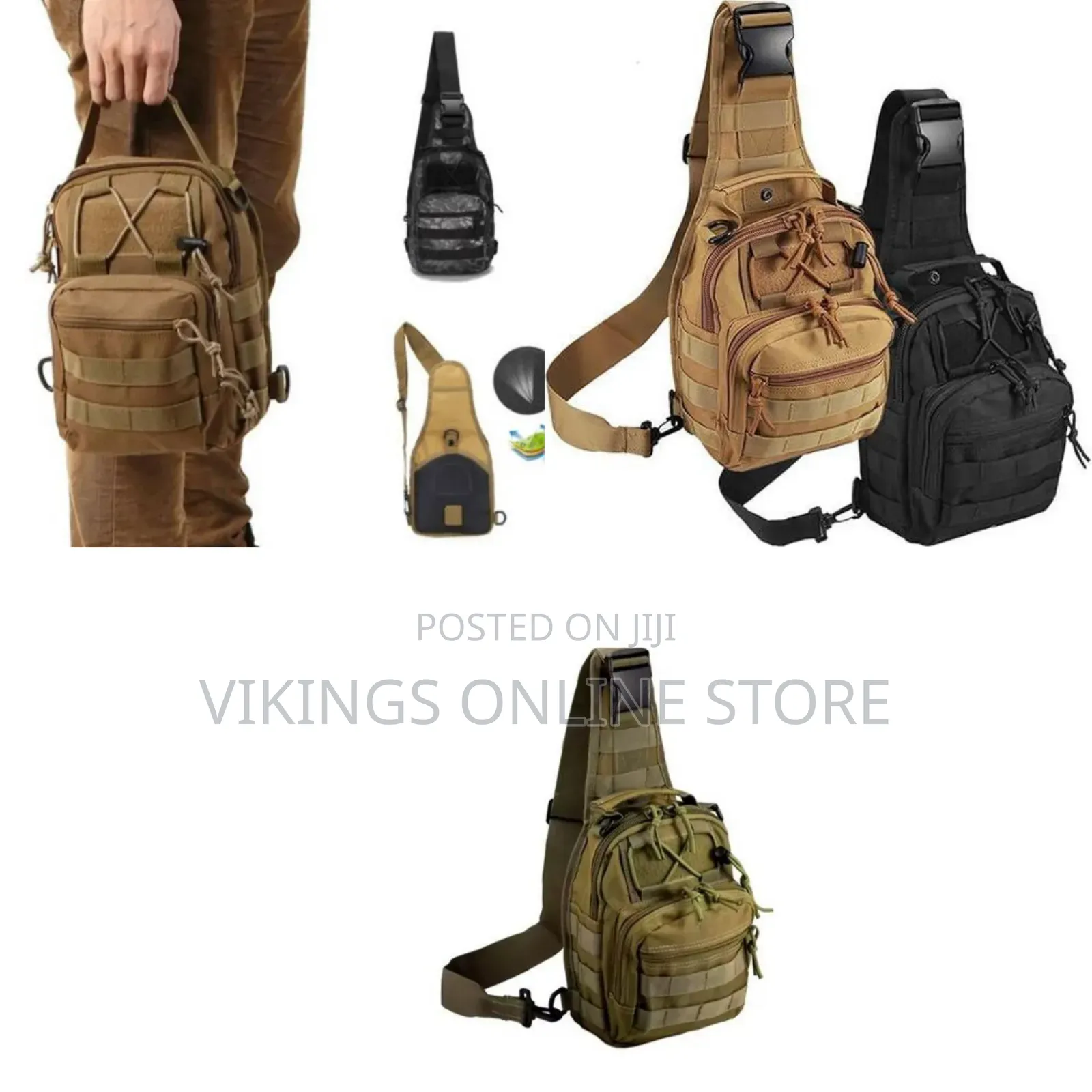 1 Piece of Tactical Shoulder Sling Bag Small Outdoor Chest Pack Backpa