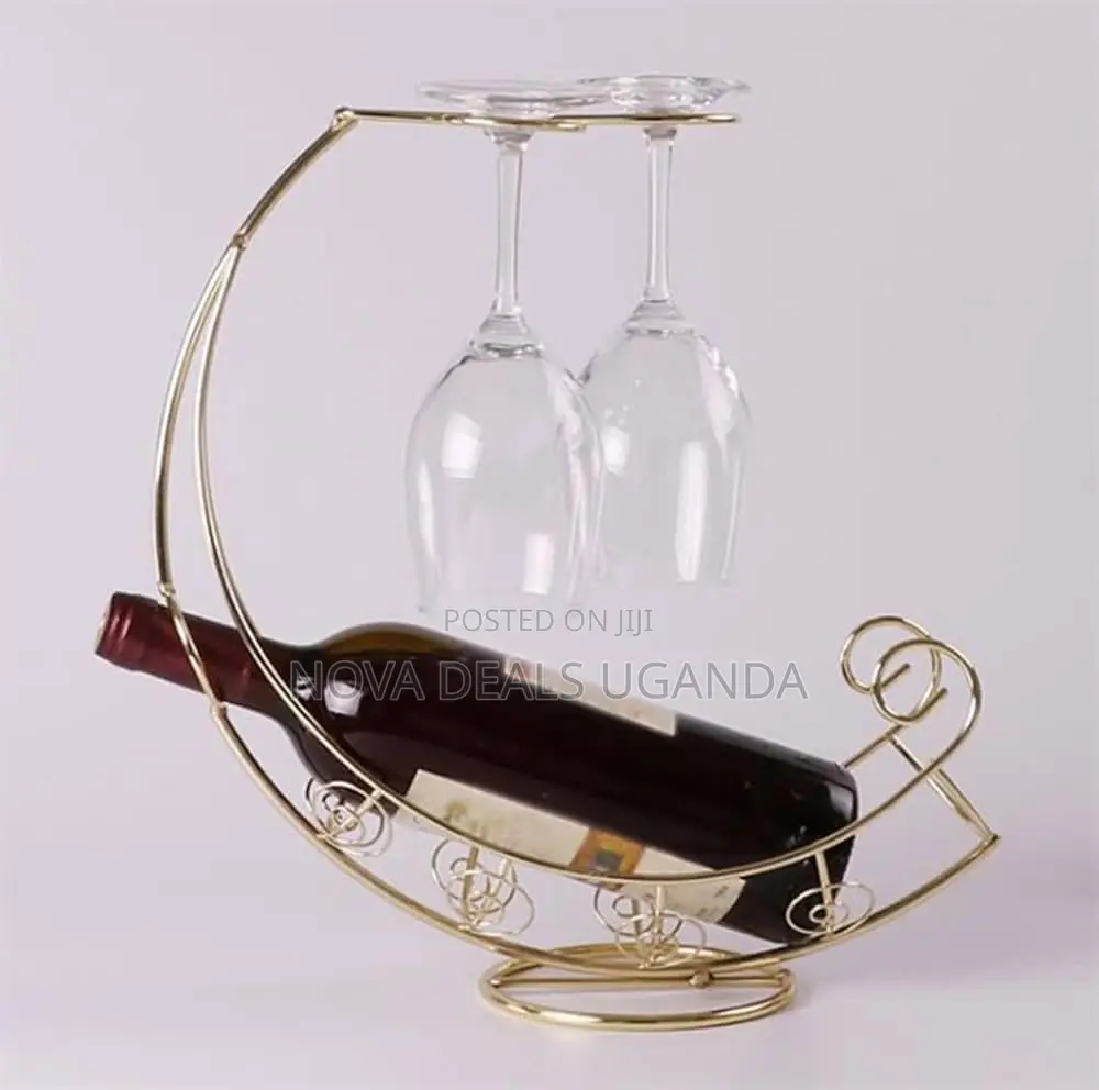 Metal Wine Rack Hanging Wine Glass Holder Barstand Bracket Decor