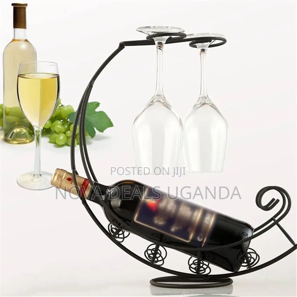 Metal Wine Rack Hanging Wine Glass Holder Barstand Bracket Decor