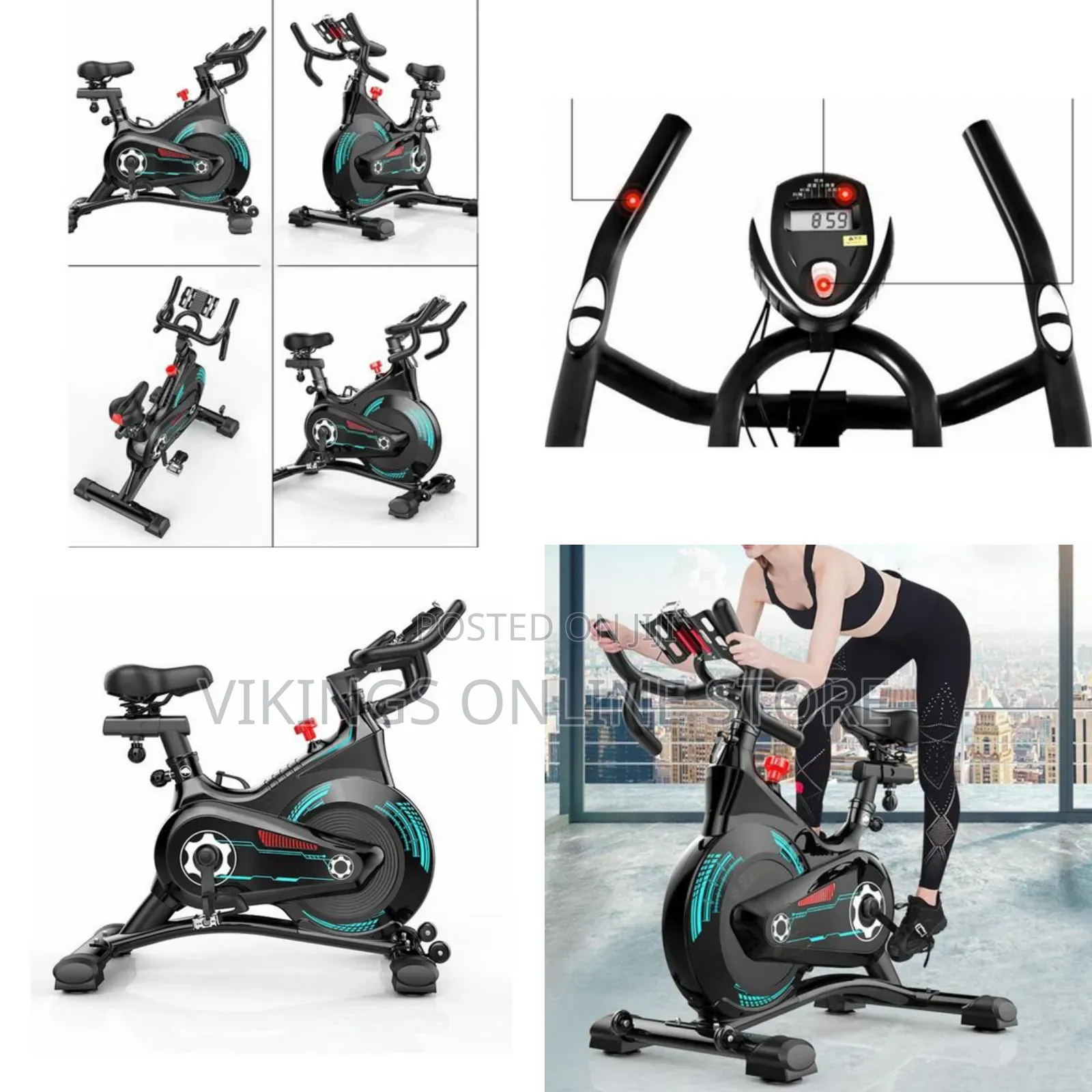 Magnetic Resistance Belt Drive Quiet Fitness Indoor Cycling Exercise