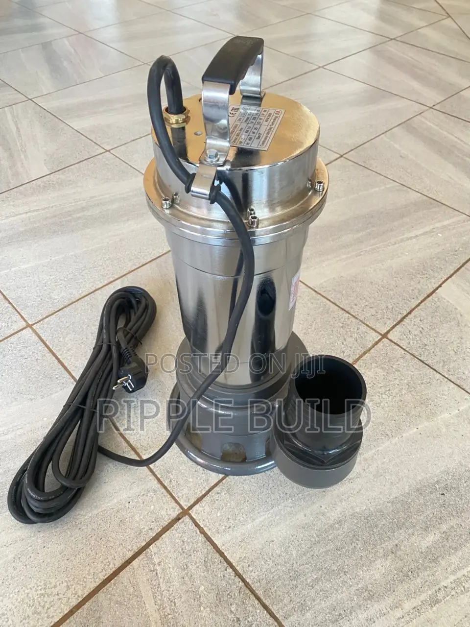 1500w Ac Submersible Sewage Pump 15m Head 36000l/H