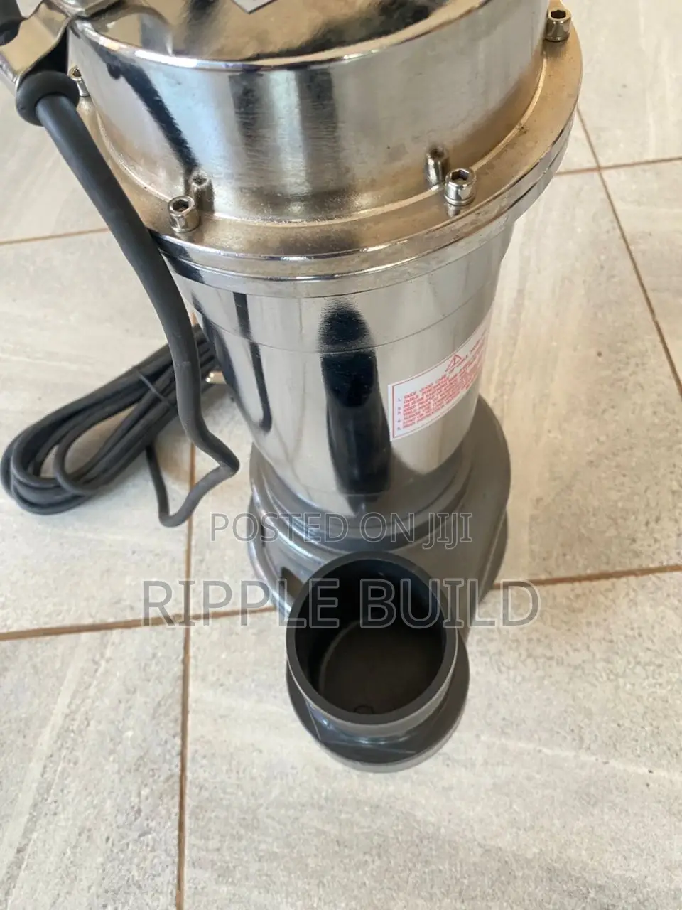 1500w Ac Submersible Sewage Pump 15m Head 36000l/H