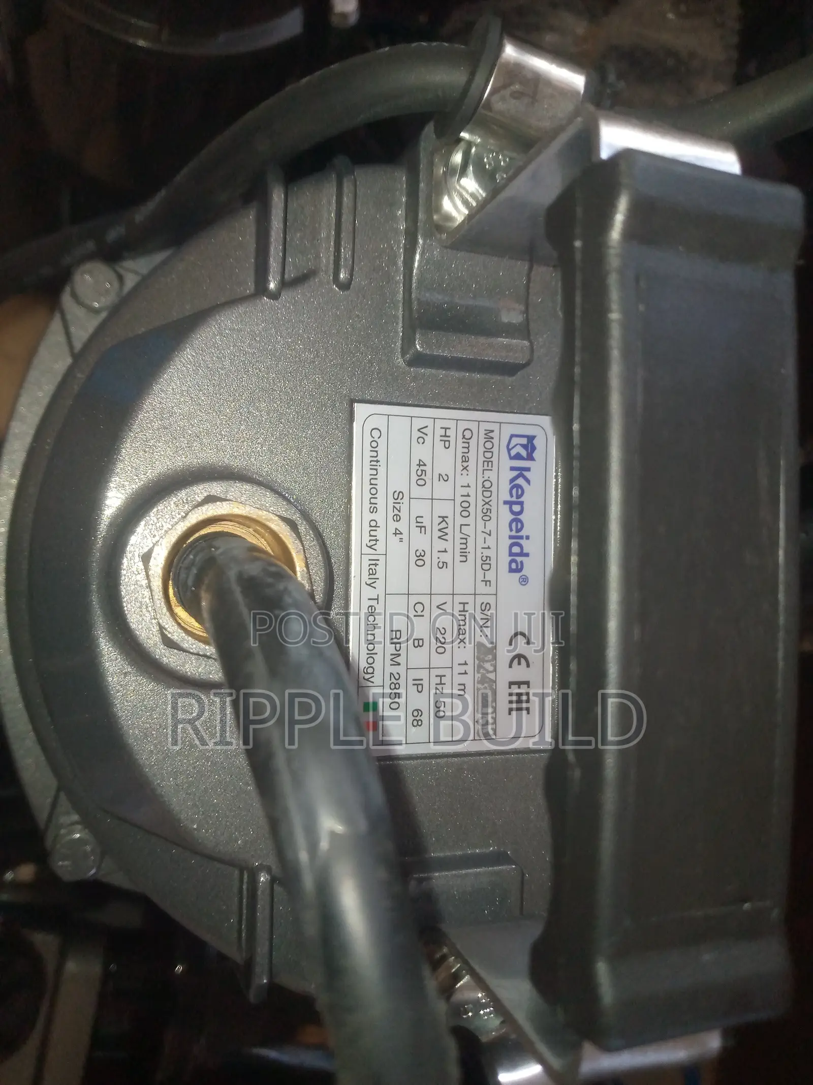 1500w Ac Submersible Water Pump 11m Head 66000l/H