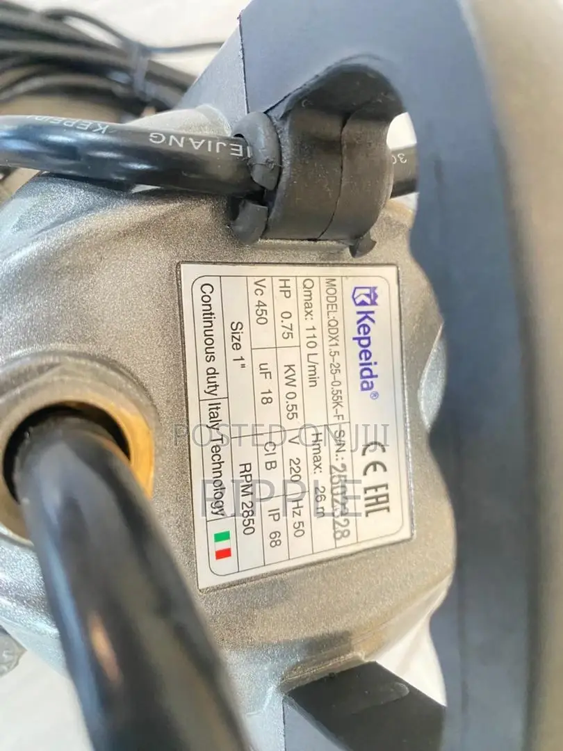 550W AC Electric Submersible Water Pump 6600l/H 26m Head