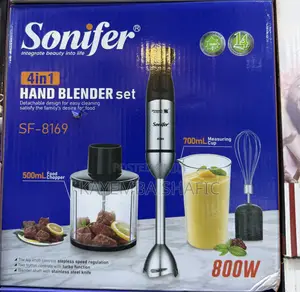 Sonifer 4-in-1 Hand Blender Set (Sf-8169) - 800w - Brand New