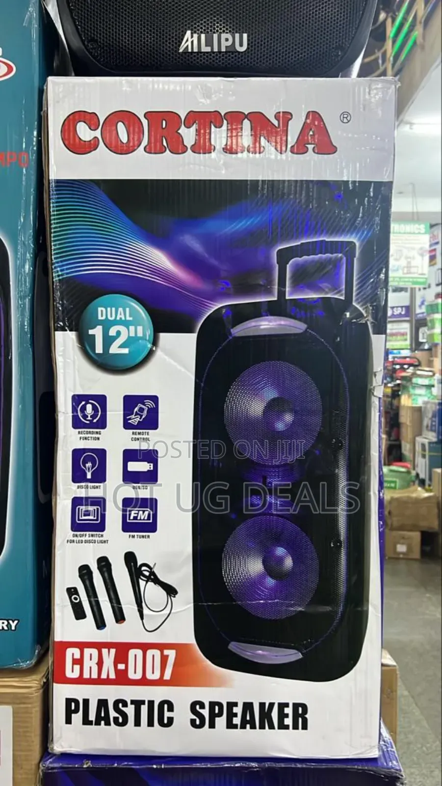 Cortina CRX-007 Portable Public Address Speaker 12" With Microphones