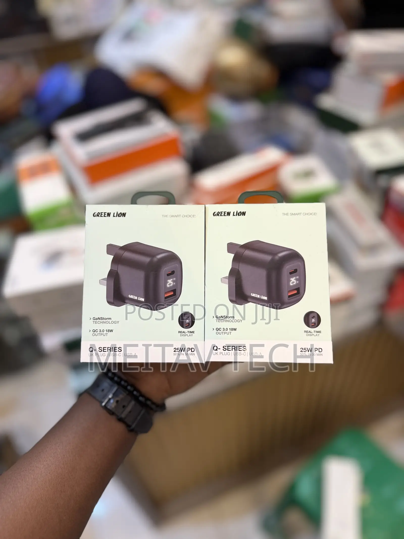 Green Lion 25w Adapter Q-Series Uk Plug Usb-C Usb-A