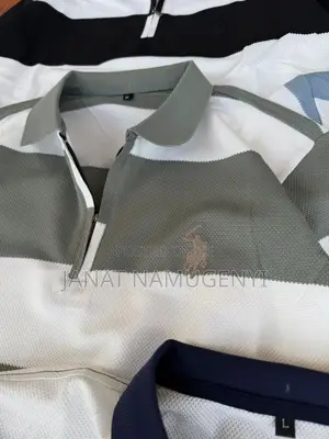 Long Sleeve Strip Polo T-Shirts M - 2xl