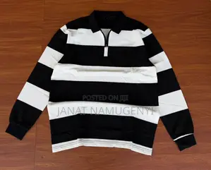 Long Sleeve Strip Polo T-Shirts M - 2xl