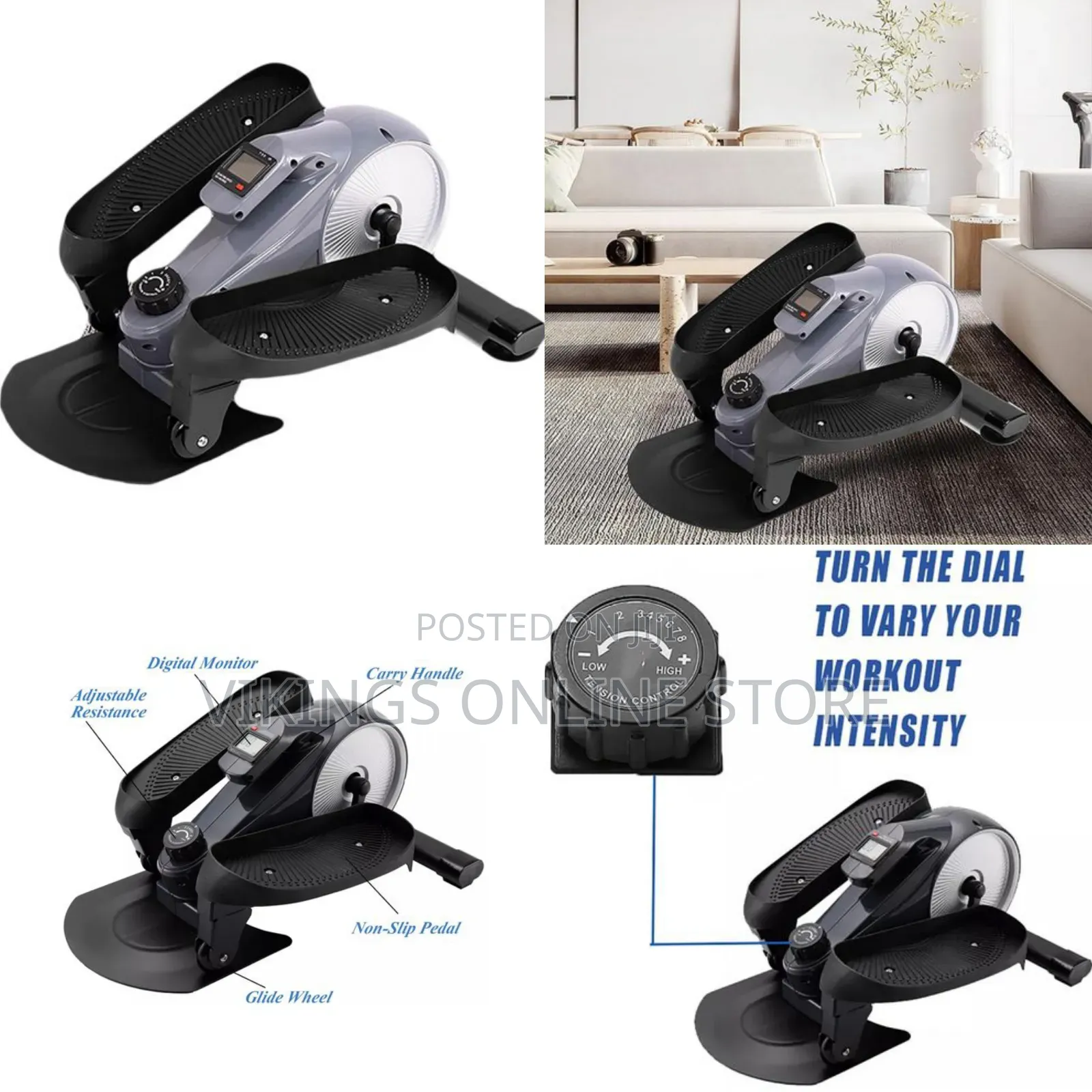 Smart Mini Stepper Foot Pedal Exerciser, Under Desk Magnetic