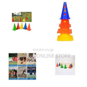 30cm Flexible Soccer Cones Logo Style Safety Speed Agility Sports