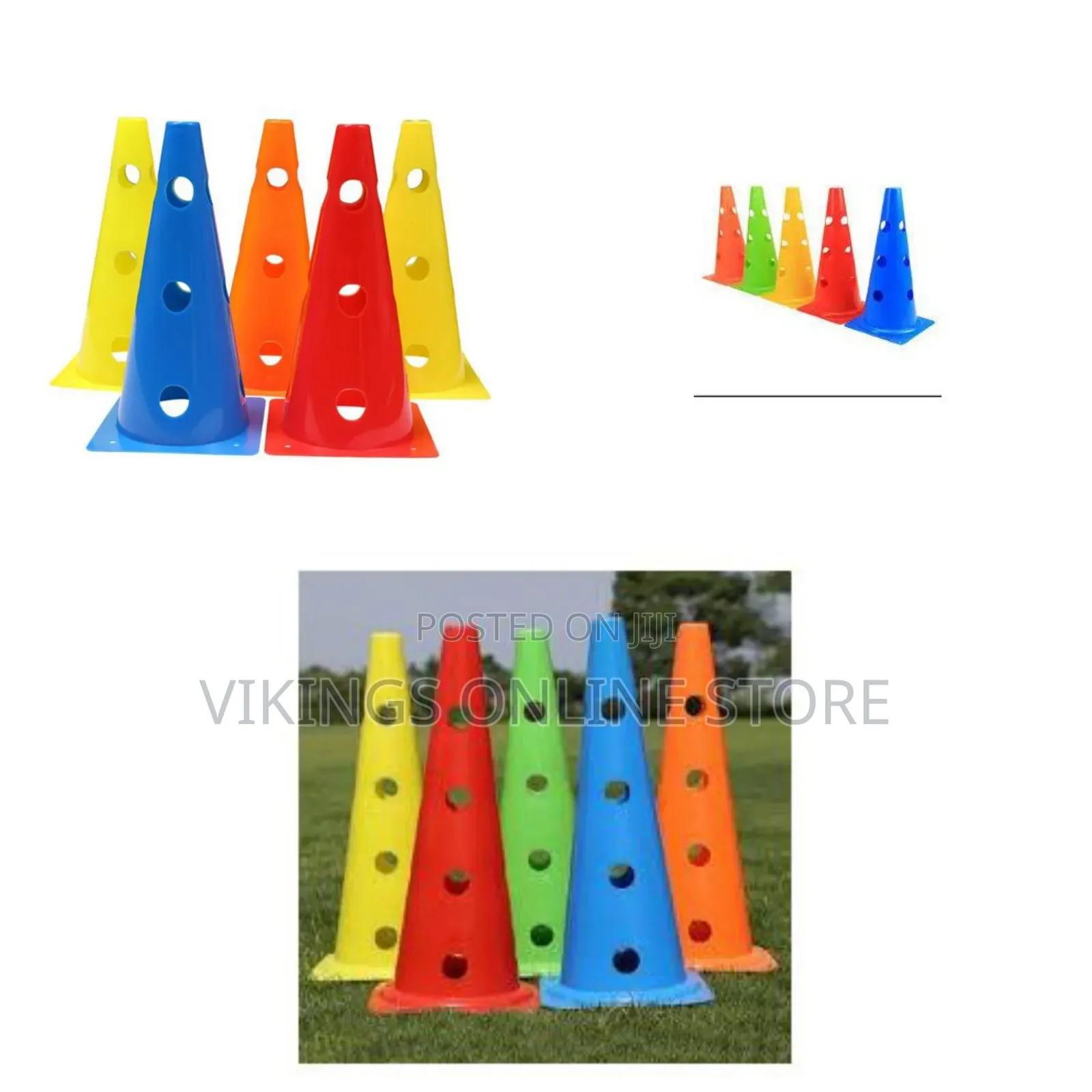 52cm Flexible Soccer Cones Logo Style Safety Speed Agility Sports