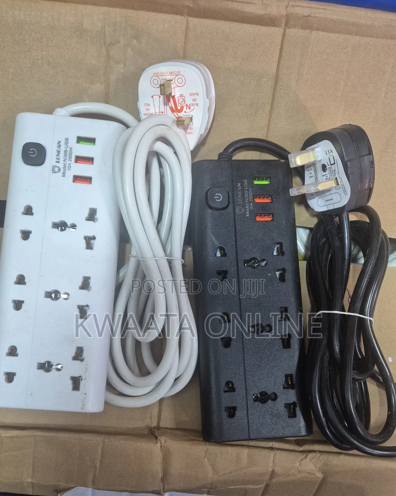 1 Pc Longan Power Extension, 3 Sockets + 3 Usb Ports, 3 Meters N309