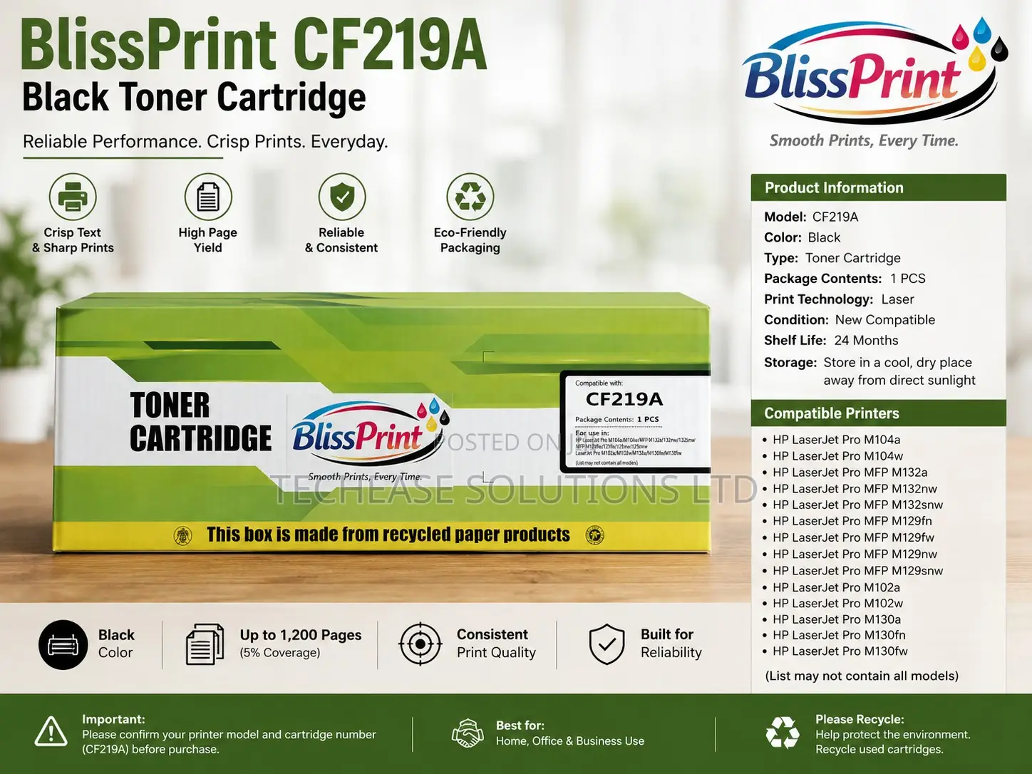 Cf219a Black Toner Cartridge