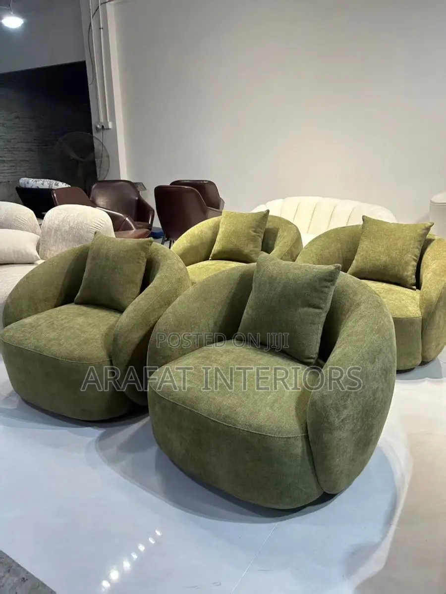 Sculptural Curved Armchairs Couch