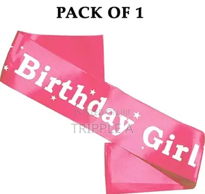 1pc Soft Satin Birthday Sash