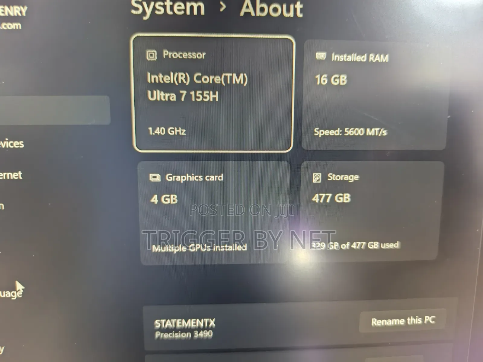 Laptop Dell Precision 3580 16GB Intel Core Ultra 7 SSD 512GB