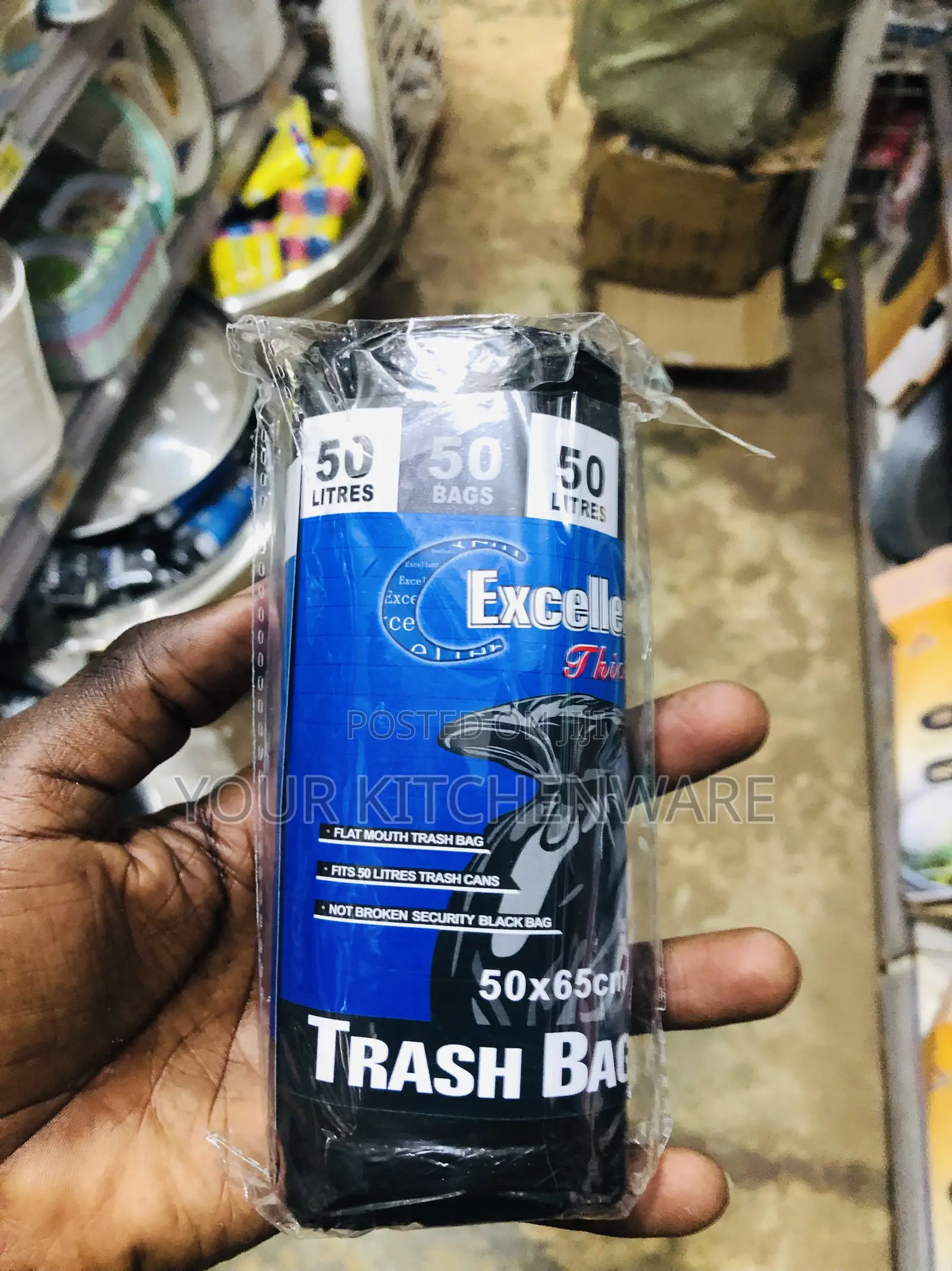 50l Trash Black Bags