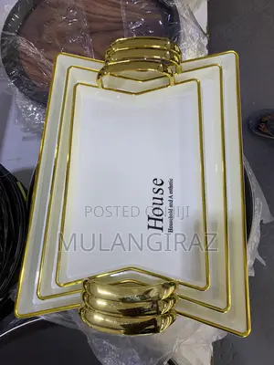 3 PCS Golden Trays