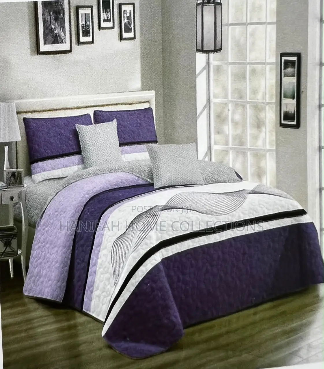 Lavender Stripe Bedspread
