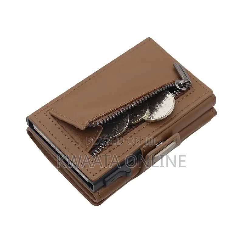 Smart Wallet With Card Holder, Rfid Blocking Pop Up Leather Card Case