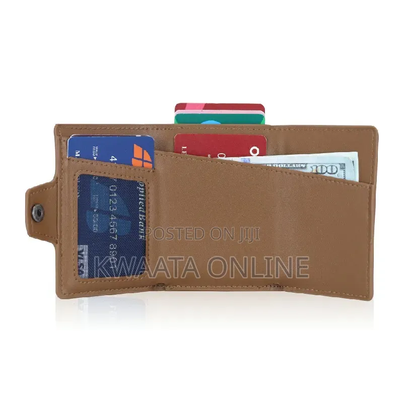Smart Wallet With Card Holder, Rfid Blocking Pop Up Leather Card Case
