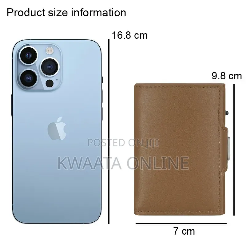 Smart Wallet With Card Holder, Rfid Blocking Pop Up Leather Card Case