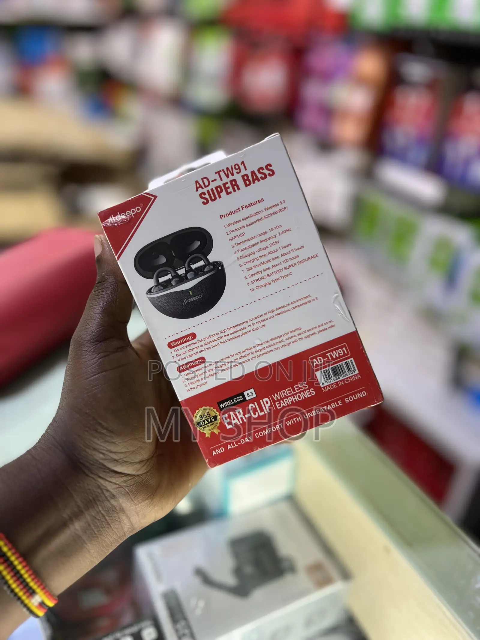 Bluetooth Clipon Earpods With Charging Case