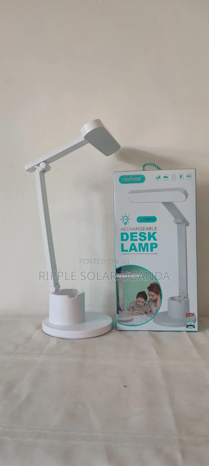 Aerbes Ab-Td114 Rechargeable Led Desk Lamp With Storage Holder