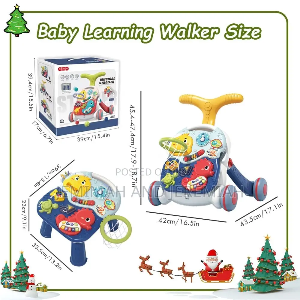 Musical Stroller Push Walker That Converts to Table