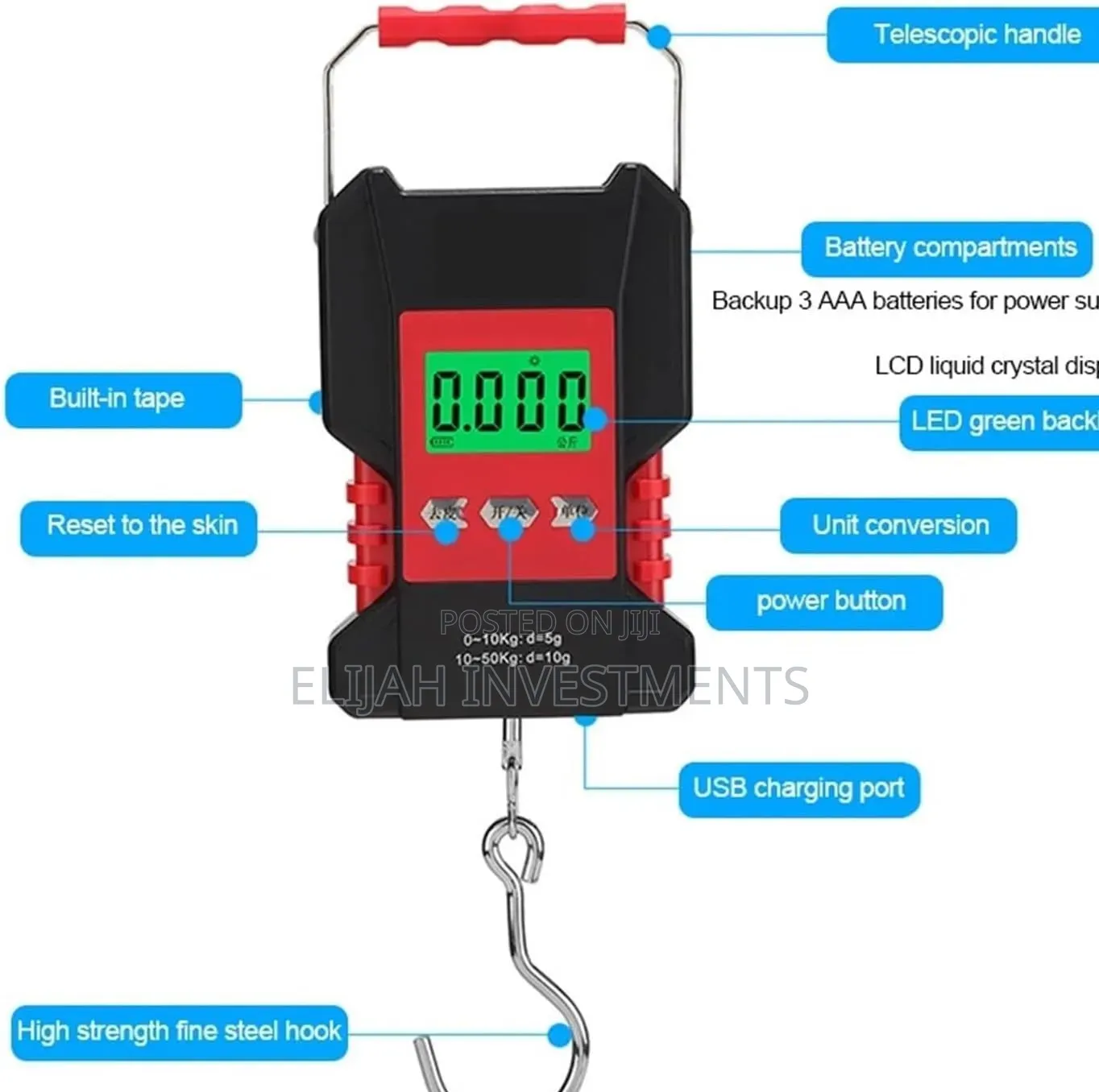 50kg Digital Hanging Hook Scale