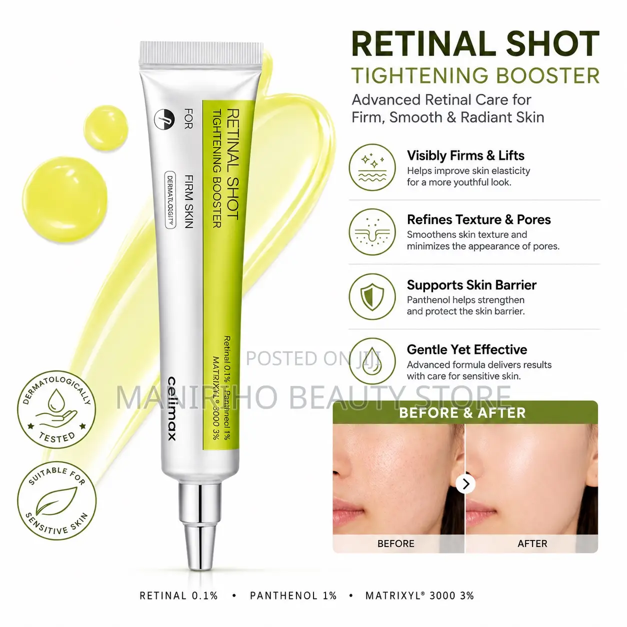 Celimax Retinal Shot Tightening Booster Skin, Wrinkles Anti-Aging.
