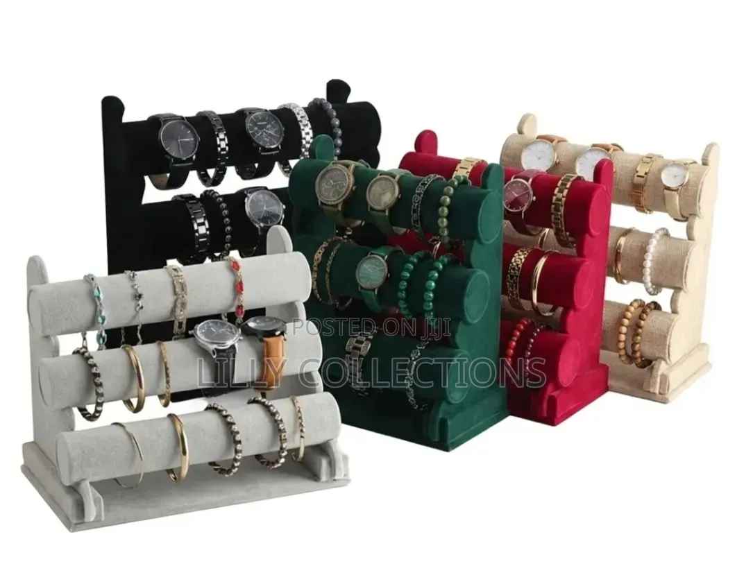 Three Tier Velvet Bangle Display
