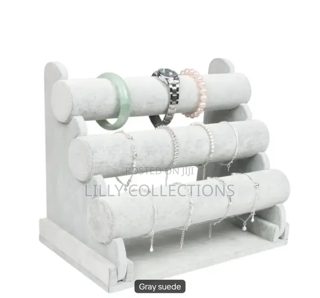 Three Tier Velvet Bangle Display