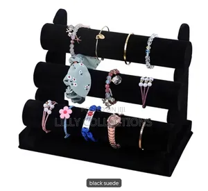 Three Tier Velvet Bangle Display