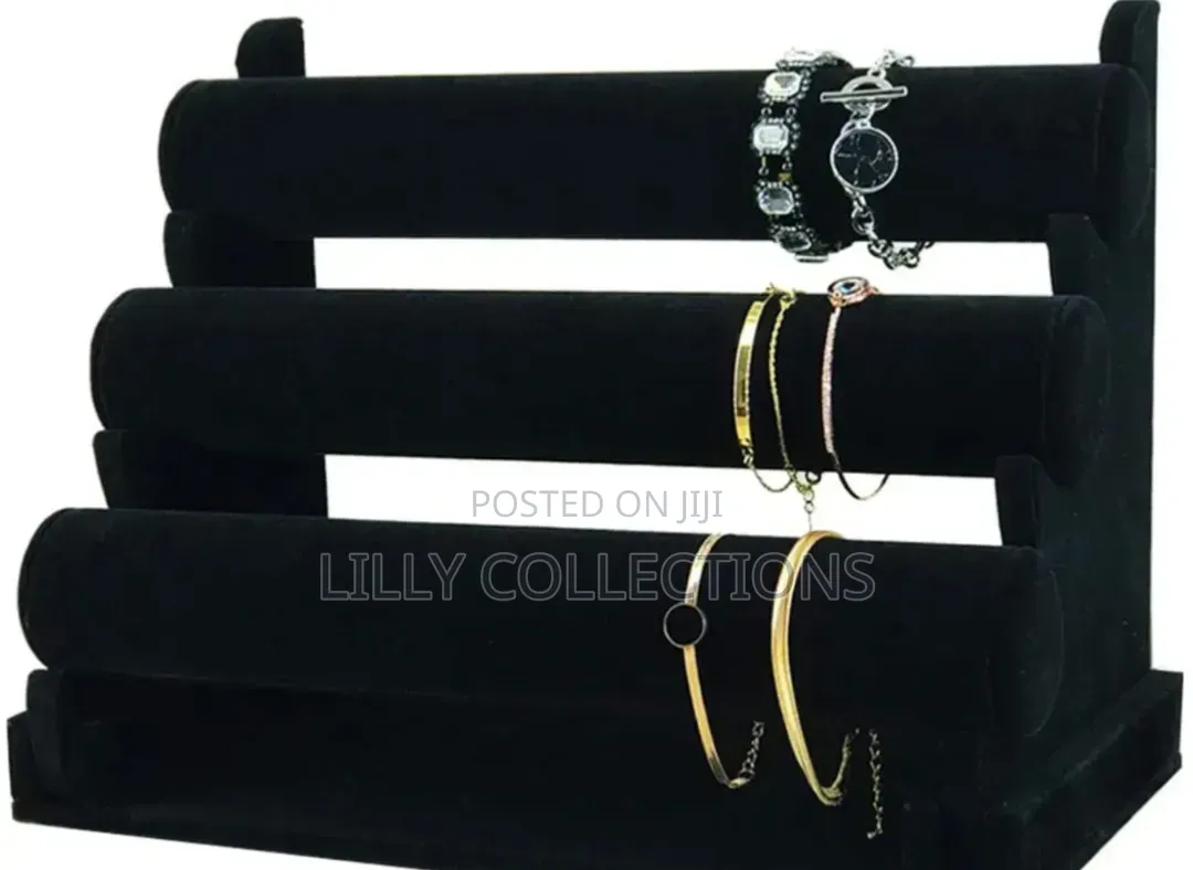 Three Tier Velvet Bangle Display