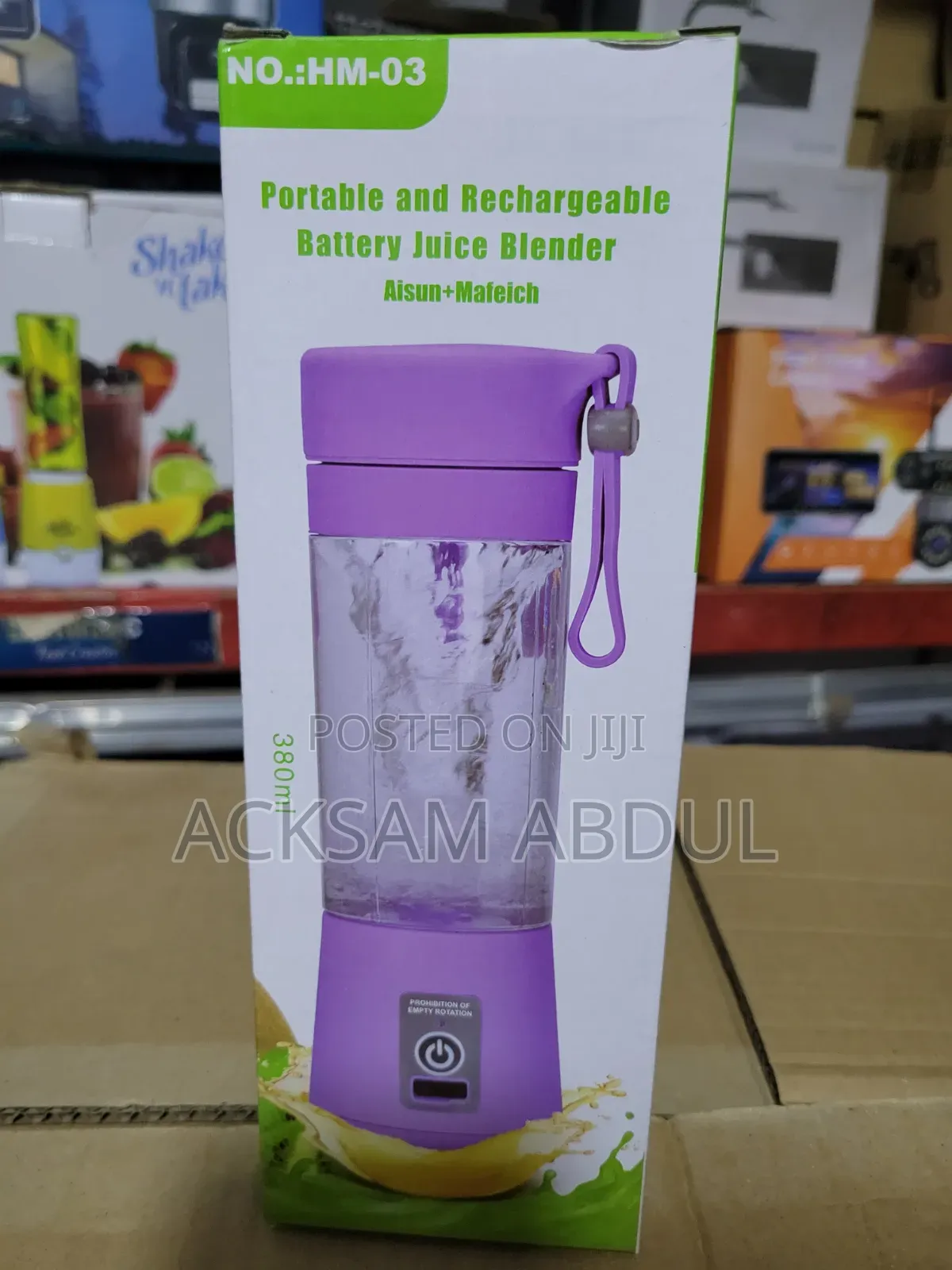 Portable Juice Blender and Rechargeable Battery
