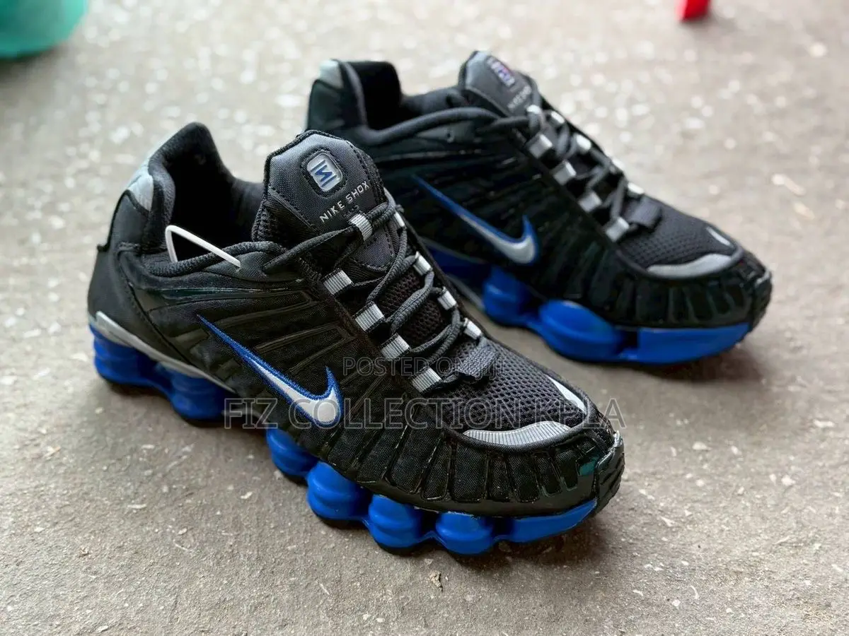 Nike Shox Tl in the Black/Racer Blue/Metallic Silver Colorway