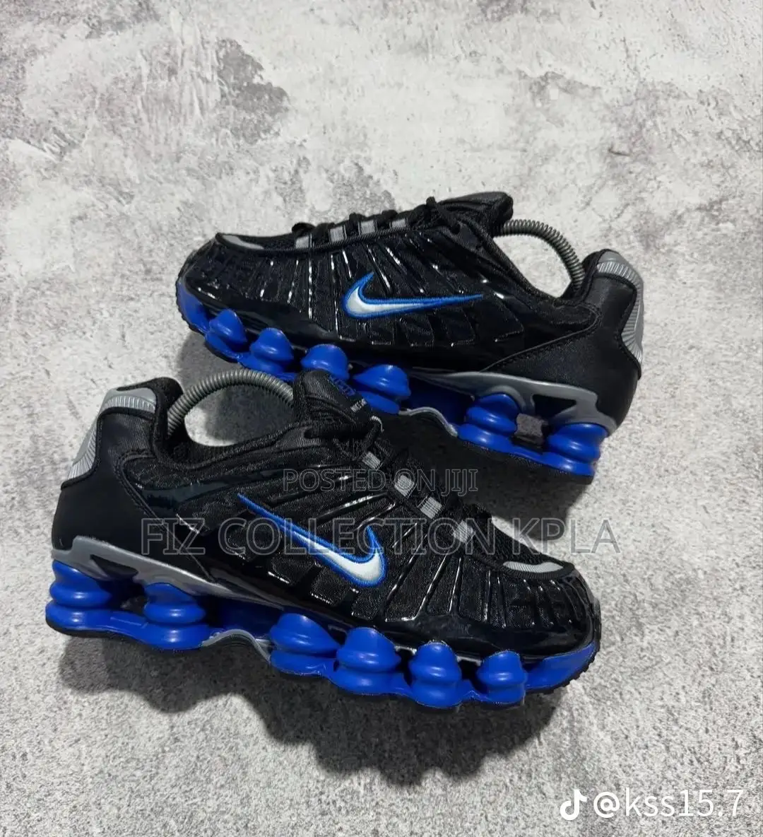 Nike Shox Tl in the Black/Racer Blue/Metallic Silver Colorway