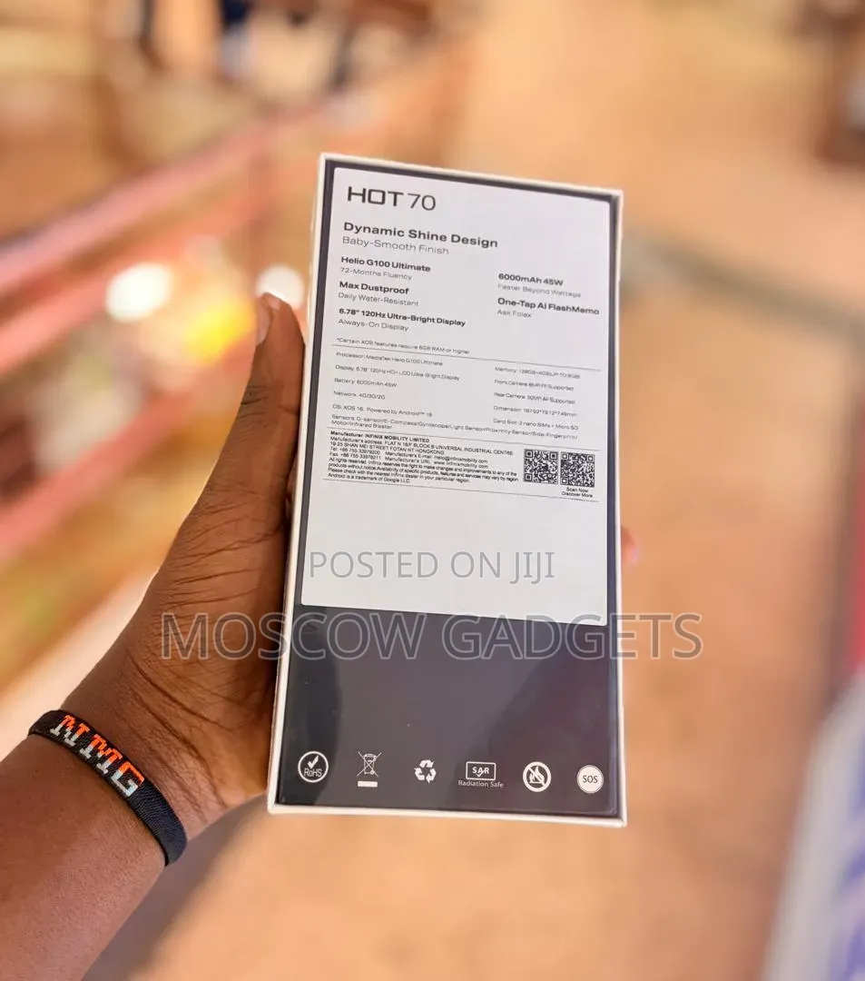 New Infinix Hot 70 128 GB Black