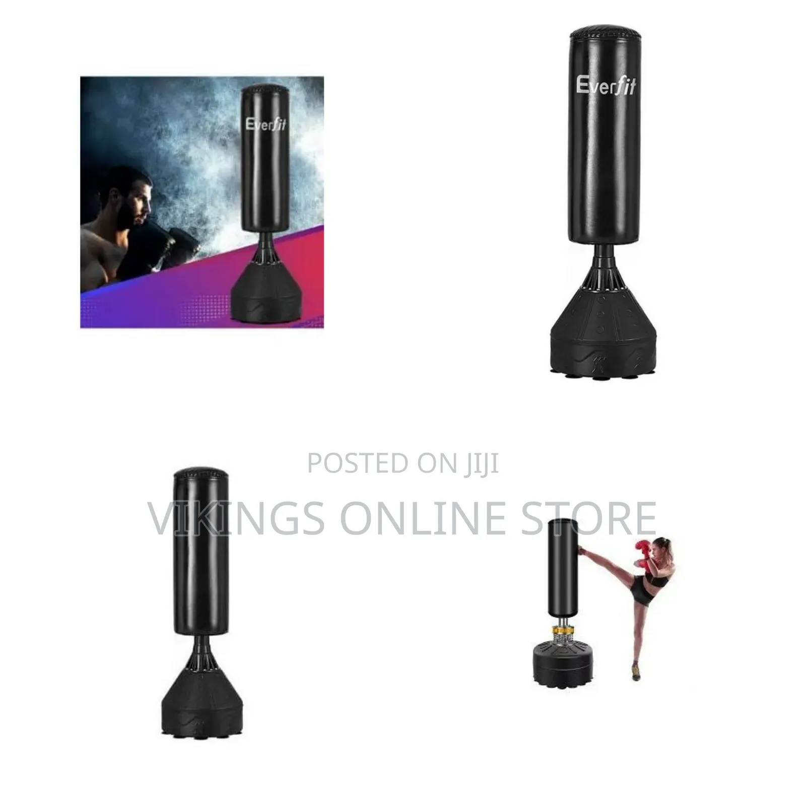 Heavy-Duty Pu Kickboxing Bag With Stand Pedestal Freestanding Punch