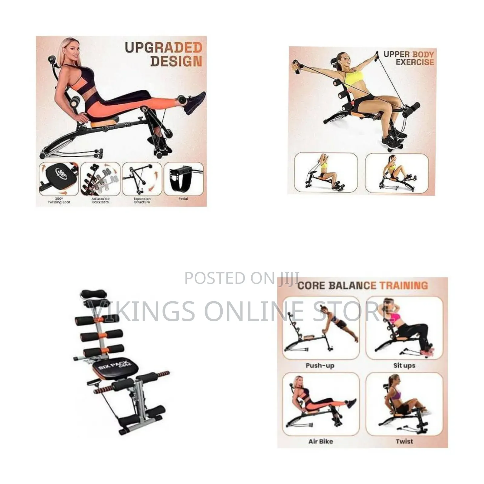 6-Pack Abs Abdominal Exerciser Full Body Workout Machine Abdominal
