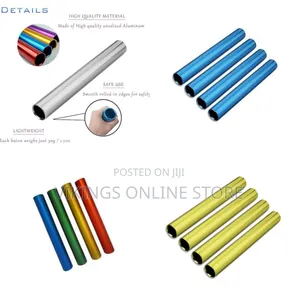 4 Pieces of Aluminum Track Field Relay Batons, Race Equipments