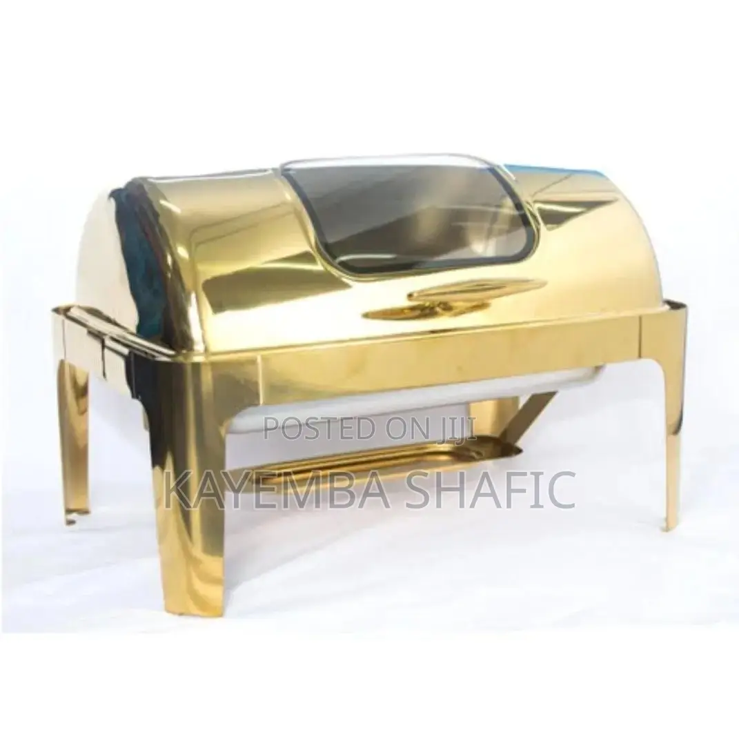 Luxury 9l Gold Stainless Steel Roll-top Chafing Dish