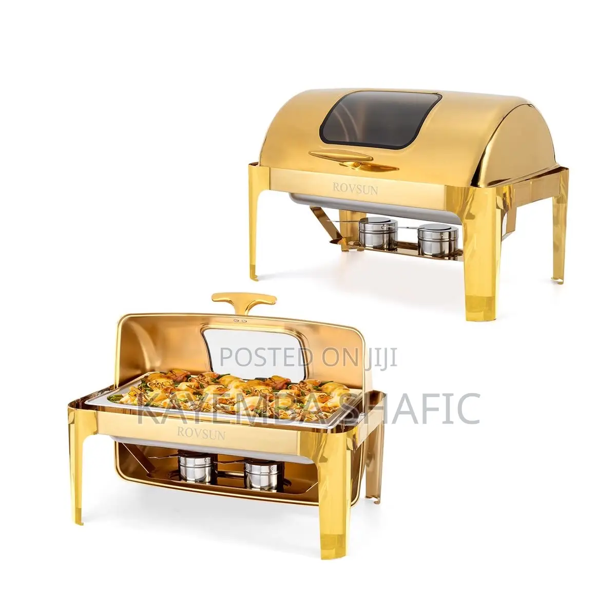 Luxury 9l Gold Stainless Steel Roll-top Chafing Dish