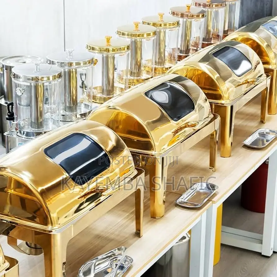 Luxury 9l Gold Stainless Steel Roll-top Chafing Dish