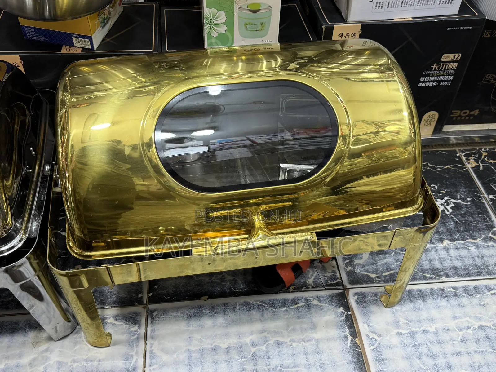 Luxury 9l Gold Stainless Steel Roll-top Chafing Dish