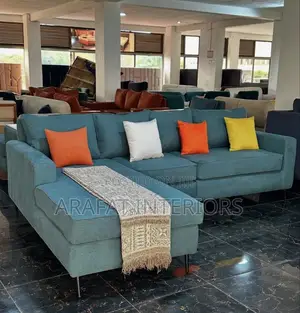 Traditional Contemporary Blue Fabric Living Room Collection